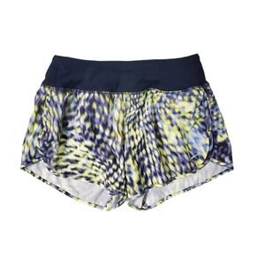 Nike‎ Dri-Fit Women's Purple Neon Yellow Lined Running Workout Shorts Size XS